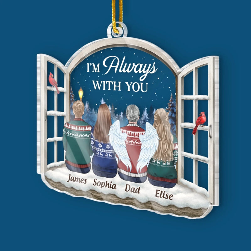 Custom Acrylic Ornament - Personalized Christmas Memorial Sympathy Gifts For Loss Of Mom, Dad - Forever With You
