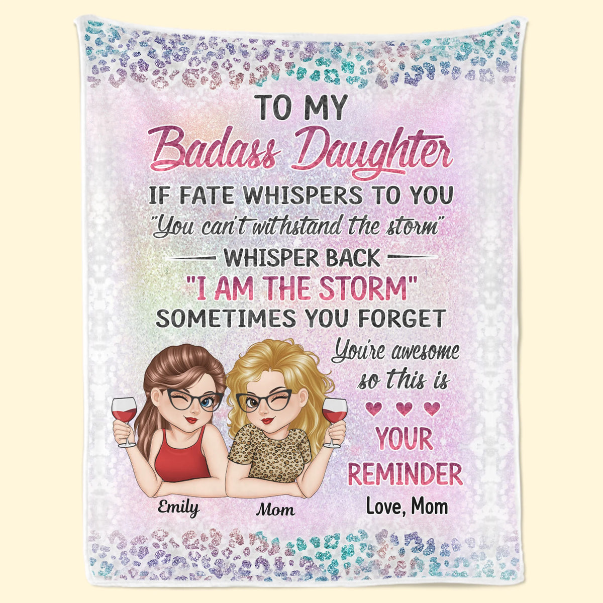 Custom Blanket - Personalized Birthday Gifts For Mom, Daughter - Daughters Are Far More Precious Than Jewels