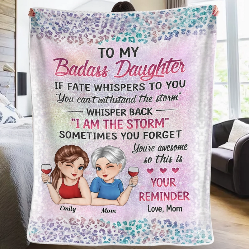 Custom Blanket - Personalized Birthday Gifts For Mom, Daughter - Daughters Are Far More Precious Than Jewels