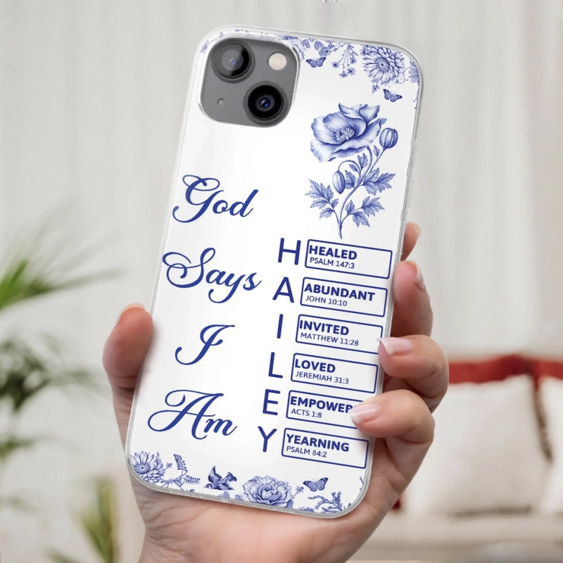Custom Clear Phone Case - Personalized Best Friend Birthday Gifts For Women, Besties, Sisters, BFF - Each Letter, A Gift Of God