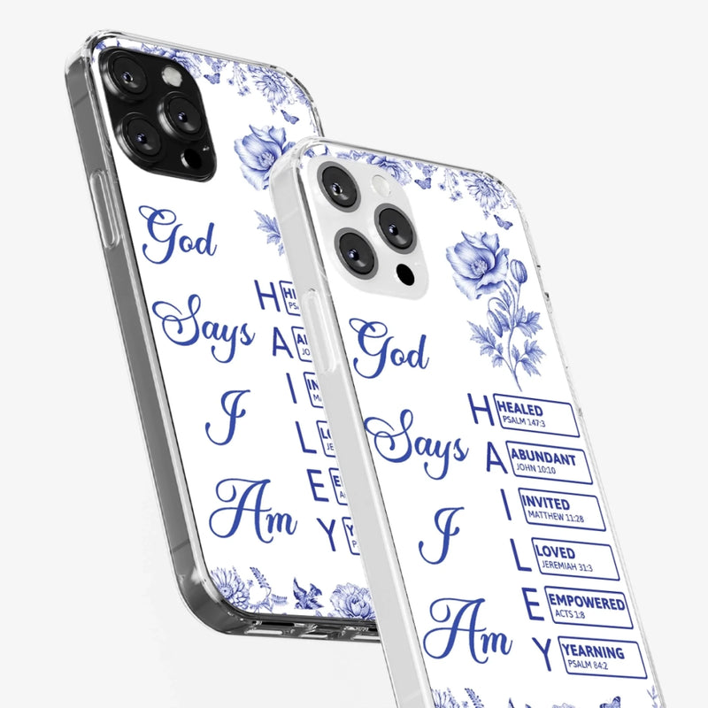 Custom Clear Phone Case - Personalized Best Friend Birthday Gifts For Women, Besties, Sisters, BFF - Each Letter, A Gift Of God