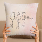 Custom Pillow - Personalized Pet Memorial Sympathy Gifts For Cats - Minimalist Cats, Maximal love
