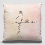 Custom Pillow - Personalized Pet Memorial Sympathy Gifts For Cats - Minimalist Cats, Maximal love