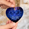 Custom Ceramic Ornament - Personalized Anniversary Christmas Wedding Gifts For Husband And Wife, Him And Her - Constellations Of Love, Forever Ours