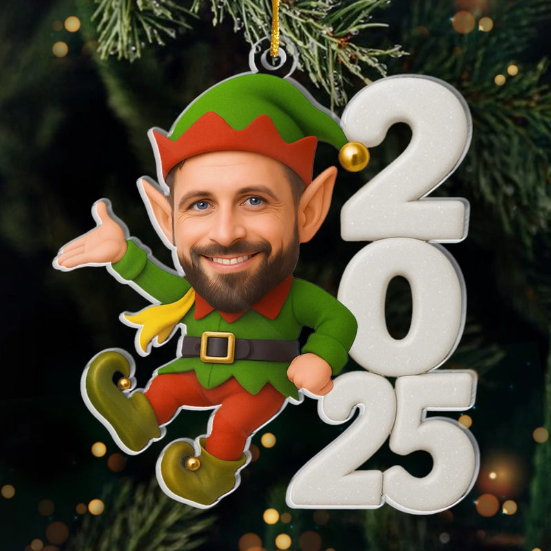 Custom Photo Acrylic Ornament - Personalized  Christmas Birthday Gifts For Mom, Dad, Kids - Catch Me Jingling All The Way
