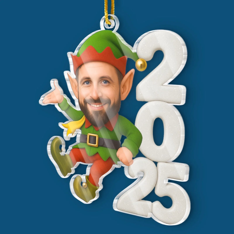 Custom Photo Acrylic Ornament - Personalized  Christmas Birthday Gifts For Mom, Dad, Kids - Catch Me Jingling All The Way