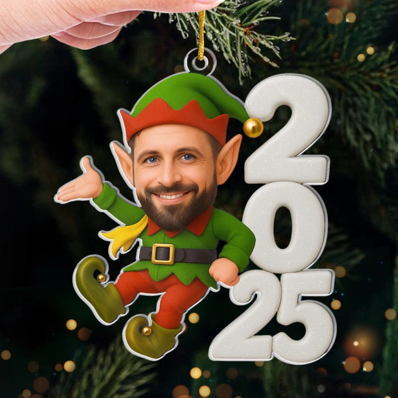 Custom Photo Acrylic Ornament - Personalized  Christmas Birthday Gifts For Mom, Dad, Kids - Catch Me Jingling All The Way