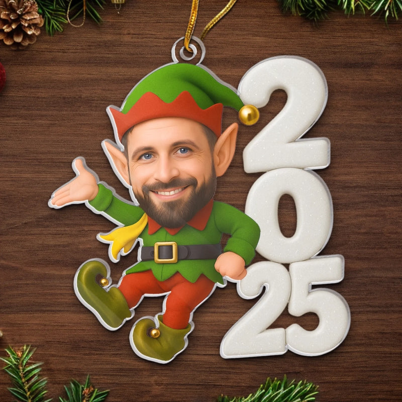 Custom Photo Acrylic Ornament - Personalized  Christmas Birthday Gifts For Mom, Dad, Kids - Catch Me Jingling All The Way