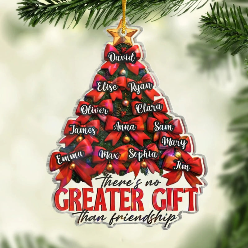 Custom Hologram Acrylic Ornament - Personalized Christmas Best Friend Birthday Gifts For Women, Besties, Sisters, BFF - Our Bond Grows Like Christmas Lights