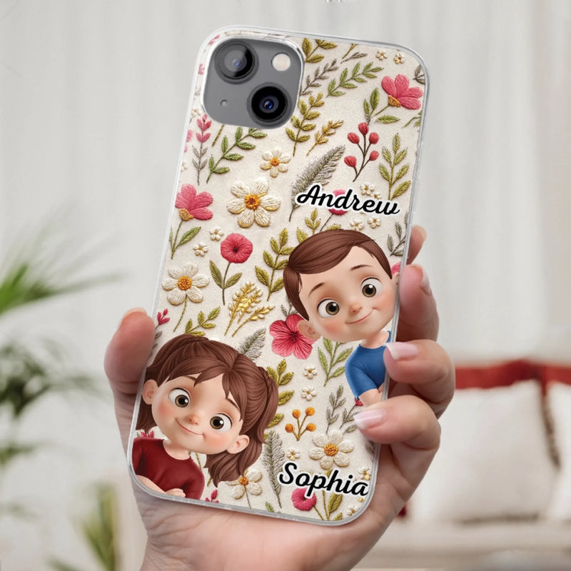 Custom Clear Phone Case - Personalized Birthday Gifts For Mom, Grandma - My Little Joys