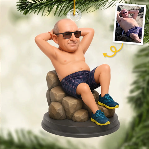 Custom Photo Acrylic Ornament - Personalized Christmas Birthday Gifts For Best Friends, Family, Coworker, Work Bestie, Husband And Wife, Dog Cat Lovers - Living Proof That Naps Are A Lifestyle