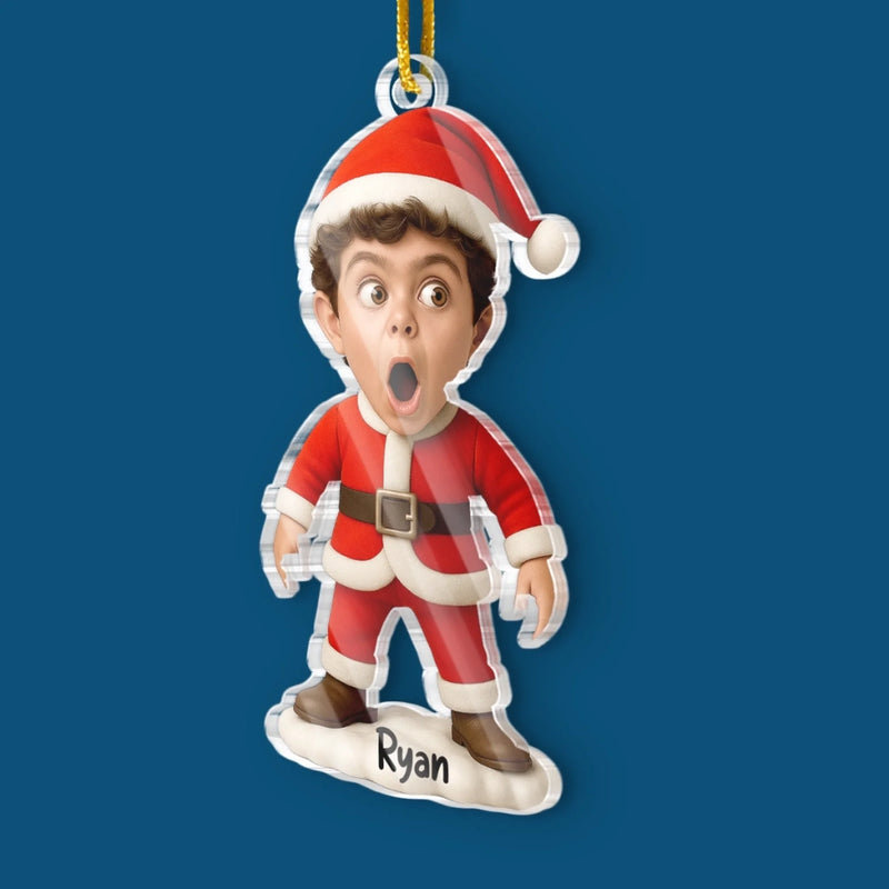 Custom Photo Acrylic Ornament - Personalized Christmas Birthday Gifts For Kids - Oh What Fun