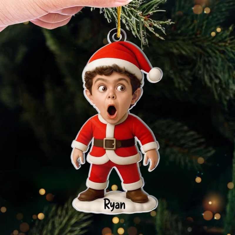 Custom Photo Acrylic Ornament - Personalized Christmas Birthday Gifts For Kids - Oh What Fun