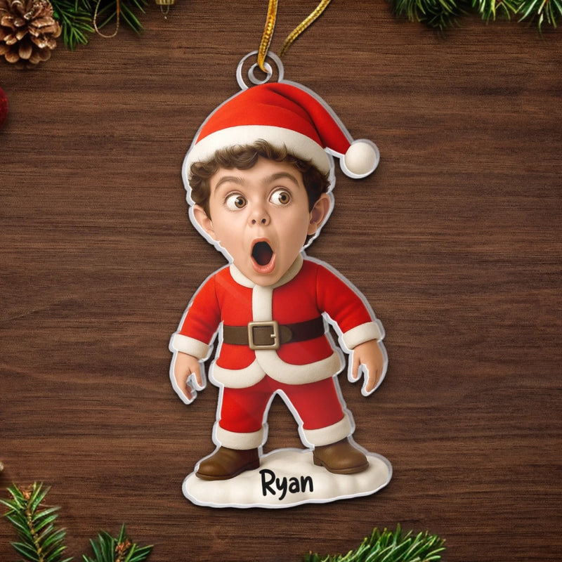 Custom Photo Acrylic Ornament - Personalized Christmas Birthday Gifts For Kids - Oh What Fun