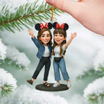 Custom Photo Acrylic Ornament - Personalized Christmas Birthday Gifts For Best Friends, Family, Coworker, Work Bestie, Husband And Wife, Dog Cat Lovers - Minnie Mood Forever
