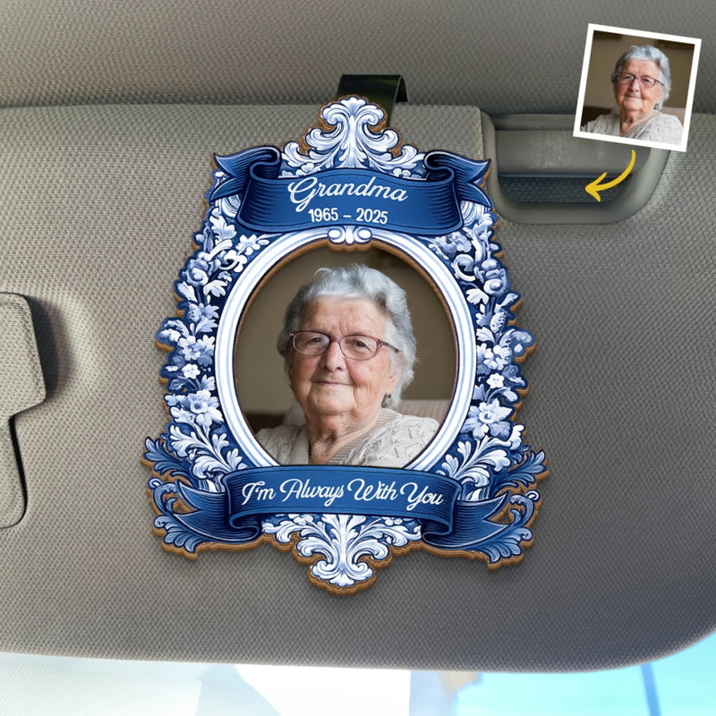 Custom Photo Car Visor Clip - Personalized Memorial Sympathy Gifts For Loss Of Mom, Dad -Your Love Is My Guiding Light, Always