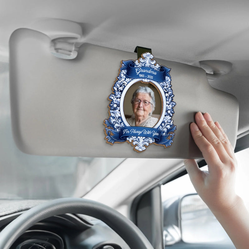 Custom Photo Car Visor Clip - Personalized Memorial Sympathy Gifts For Loss Of Mom, Dad -Your Love Is My Guiding Light, Always