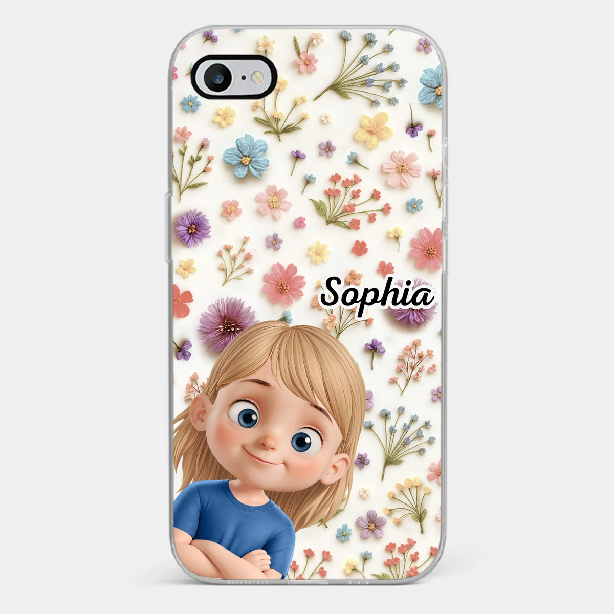 Custom Clear Phone Case - Personalized Birthday Gifts For Mom, Grandma - Smiles Forever