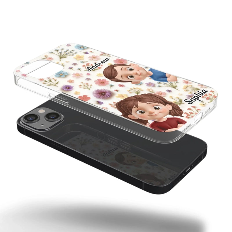 Custom Clear Phone Case - Personalized Birthday Gifts For Mom, Grandma - Smiles Forever