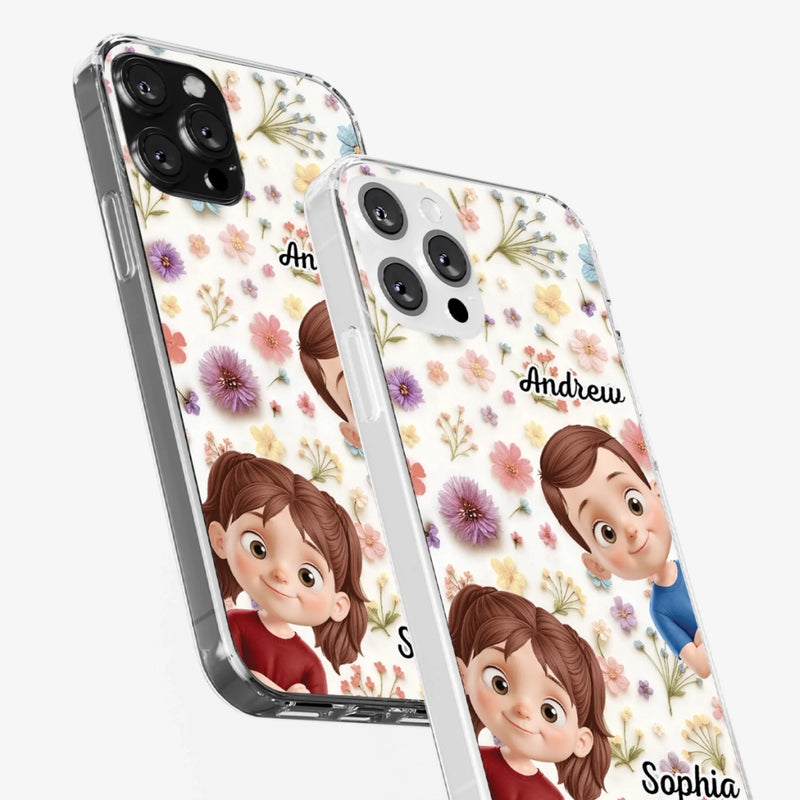Custom Clear Phone Case - Personalized Birthday Gifts For Mom, Grandma - Smiles Forever
