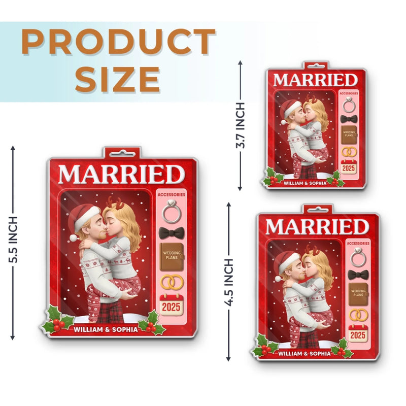 Custom Acrylic Ornament - Personalized Anniversary Christmas Wedding Gifts For Husband And Wife, Him And Her - Our Love, Our Brand