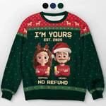 Custom Unisex Ugly Sweatshirt - Personalized Anniversary Christmas Wedding Gifts For Husband And Wife, Him And Her - Forever Festive, Forever Us