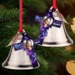 Custom Photo Memorial Angel Gifts - Personalized Bell Ornament with Charms