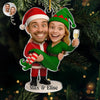 Custom Photo Acrylic Ornament - Personalized Anniversary Christmas Wedding Gifts For Husband And Wife, Him And Her - Jingle Until We Tingle