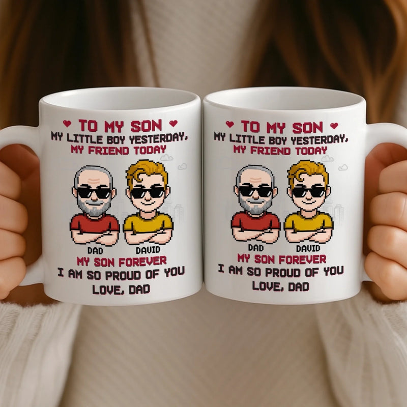 Custom Mug - Personalized Birthday Gifts For Dad, Son - Like Father Like Son