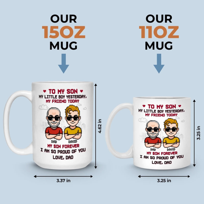 Custom Mug - Personalized Birthday Gifts For Dad, Son - Like Father Like Son
