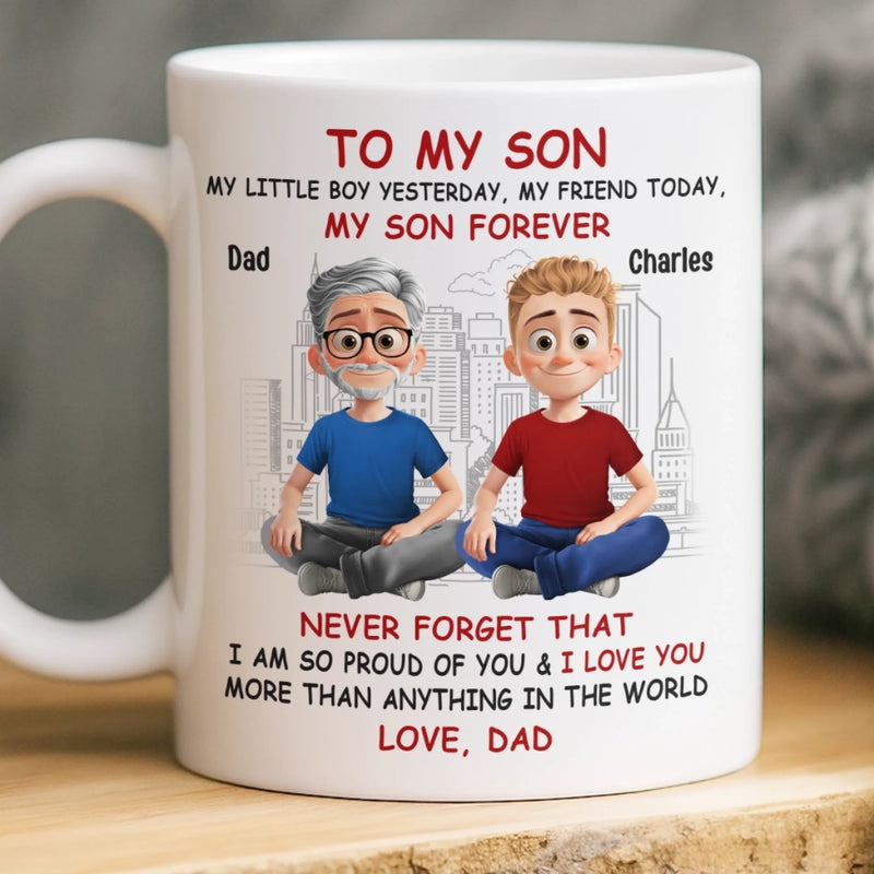 Custom Mug - Personalized Birthday Gifts For Dad, Son, Daughter - Strong Roots, Strong Son