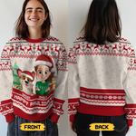 Custom Unisex Ugly Sweatshirt - Personalized  Christmas Birthday Gifts For Dog Lovers, Dog Dad And Mom - Santa Paws Is Coming To Town