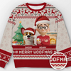 Custom Unisex Ugly Sweatshirt - Personalized  Christmas Birthday Gifts For Dog Lovers, Dog Dad And Mom - Santa Paws Is Coming To Town