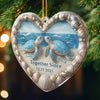 Custom Acrylic Ornament - Personalized Anniversary Christmas Wedding Gifts For Husband And Wife, Him And Her - Our Forever, Sealed By The Sea