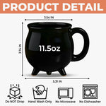Custom 12oz Ceramic Cauldron Coffee Mug - New Arrival, Personalized Halloween Witchy Gifts For Besties, Sisters, BFF, Family, Yourself - Brew And Boo AMZ