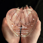 Custom 3D Crystal Heart Shaped - Personalized Anniversary Wedding Gifts For Husband And Wife, Him And Her - Pinky Promises, Eternal Love