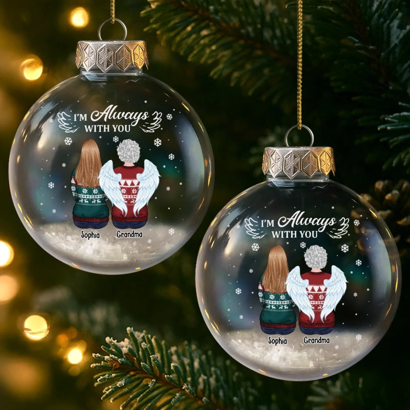 Custom Snow-Filled Ball Ornament - Personalized Memorial Sympathy Gifts For Loss Of Mom, Dad - Gone Yet Never Truly Forgotten