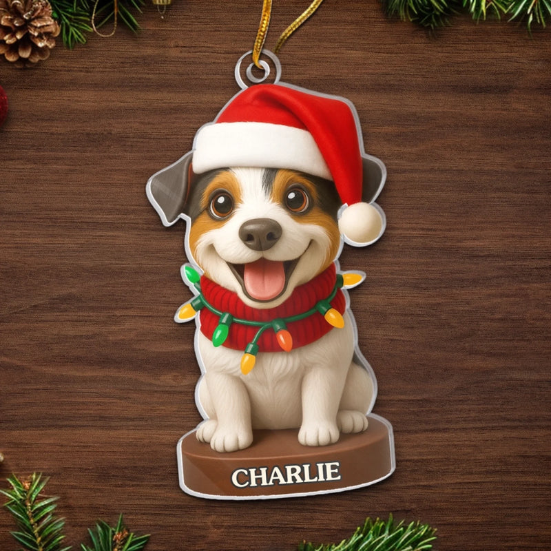 Custom Photo Acrylic Ornament - Personalized Christmas Birthday Gifts For Dog Cat Lovers, Dog Dad And Mom, Cat Owners - Bark The Halls