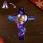 Custom Photo Memorial Angel Gifts - Personalized Bell Ornament with Charms