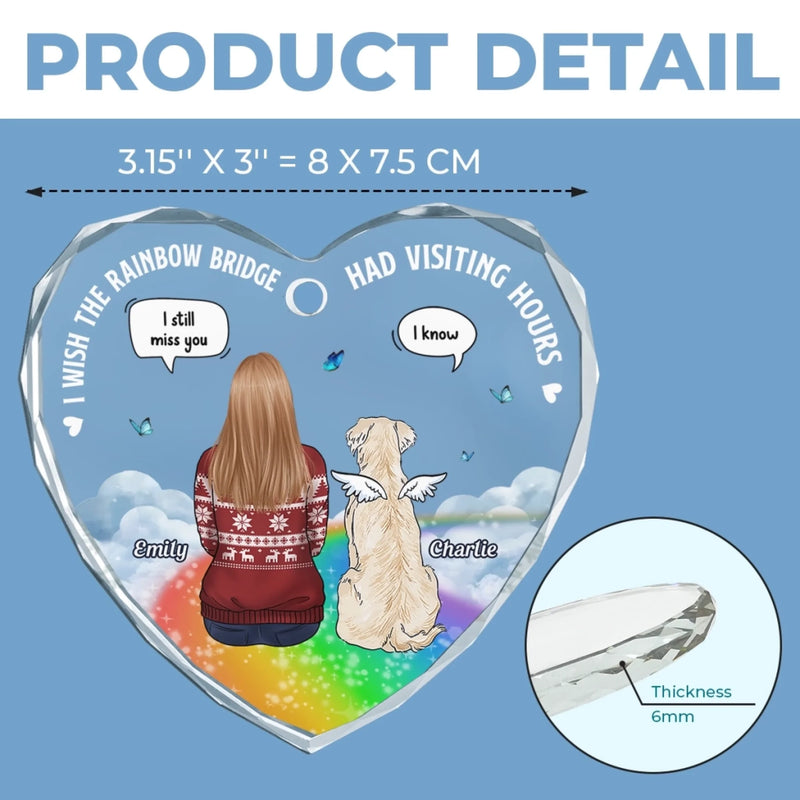 Custom Heart Glass Ornament -  Personalized Pet Christmas Memorial Sympathy Gifts For Dogs, Cats - In Loving Memory Of You