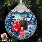 Custom Photo Glass Ornament - Personalized Christmas Birthday Gifts For Mom, Dad, Kids - Our Greatest Gift Is Each Other