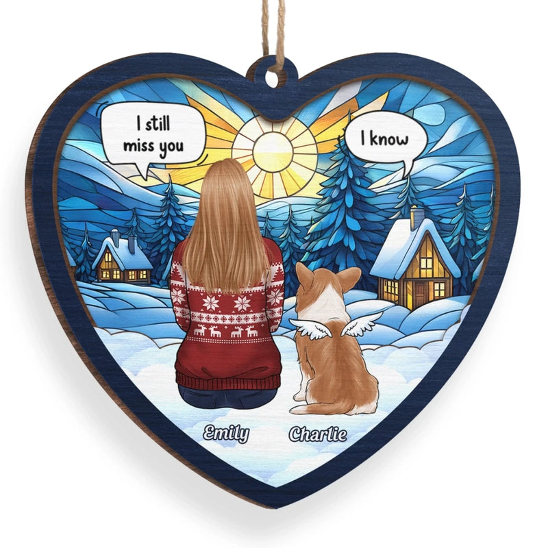 Custom Wood Ornament - Personalized Pet Christmas Memorial Sympathy Gifts For Dogs, Cats  - Always Loved Always Remembered