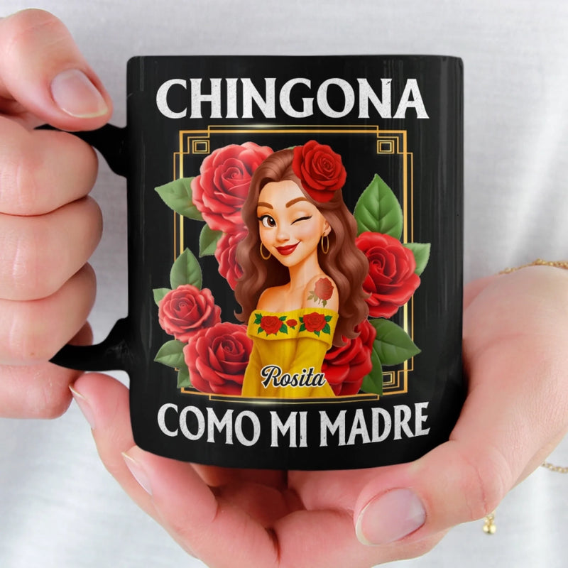 Custom Black Mug - Personalized Hispanic Month Birthday Gifts For Hispanics And Latinos, Women - Beauty With A Bite