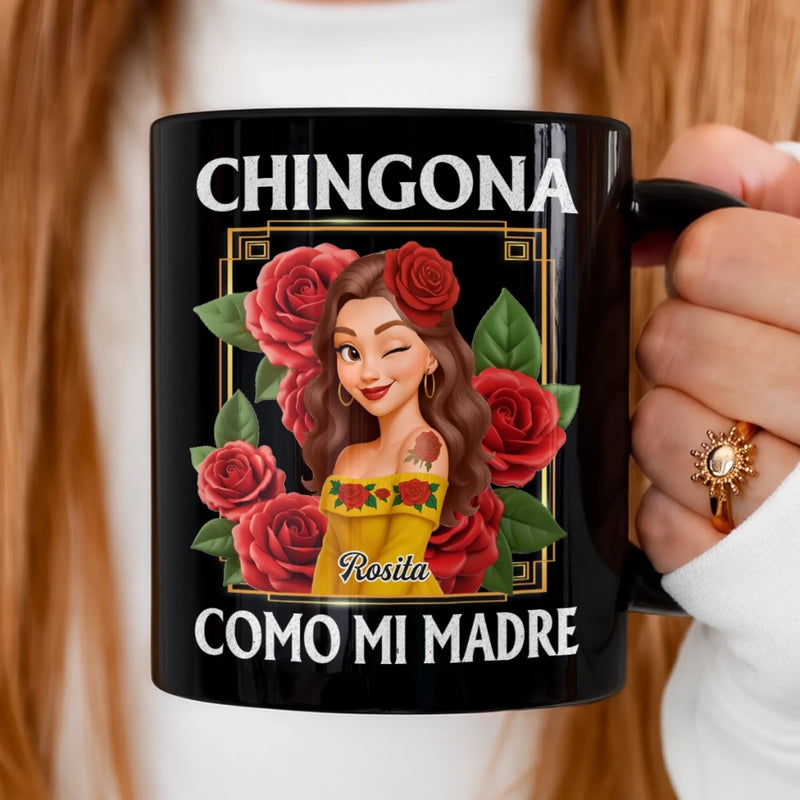 Custom Black Mug - Personalized Hispanic Month Birthday Gifts For Hispanics And Latinos, Women - Beauty With A Bite