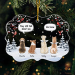 Custom Acrylic Ornament - Personalized Pet Christmas Memorial Sympathy Gifts For Dog Lovers, Pet Parents - Companion Friend Family Forever