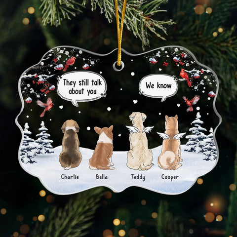 Custom Acrylic Ornament - Personalized Pet Christmas Memorial Sympathy Gifts For Dogs - Companion Friend Family Forever