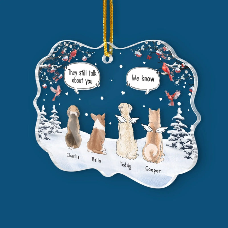 Custom Acrylic Ornament - Personalized Pet Christmas Memorial Sympathy Gifts For Dogs - Companion Friend Family Forever
