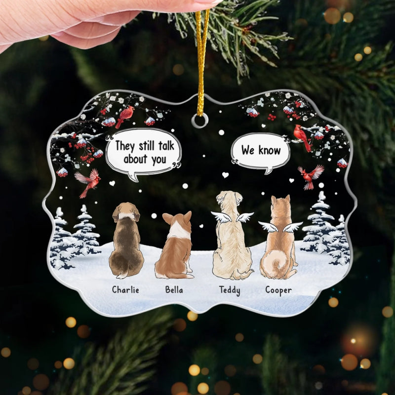 Custom Acrylic Ornament - Personalized Pet Christmas Memorial Sympathy Gifts For Dogs - Companion Friend Family Forever