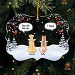 Custom Acrylic Ornament - Personalized Pet Christmas Memorial Sympathy Gifts For Dog Lovers, Pet Parents - Companion Friend Family Forever