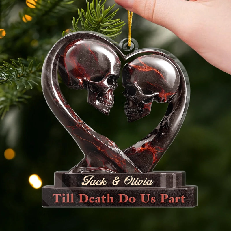Custom Acrylic Ornament - Personalized Anniversary Christmas Wedding Gifts For Husband And Wife, Him And Her - Our Love Story Never Dies